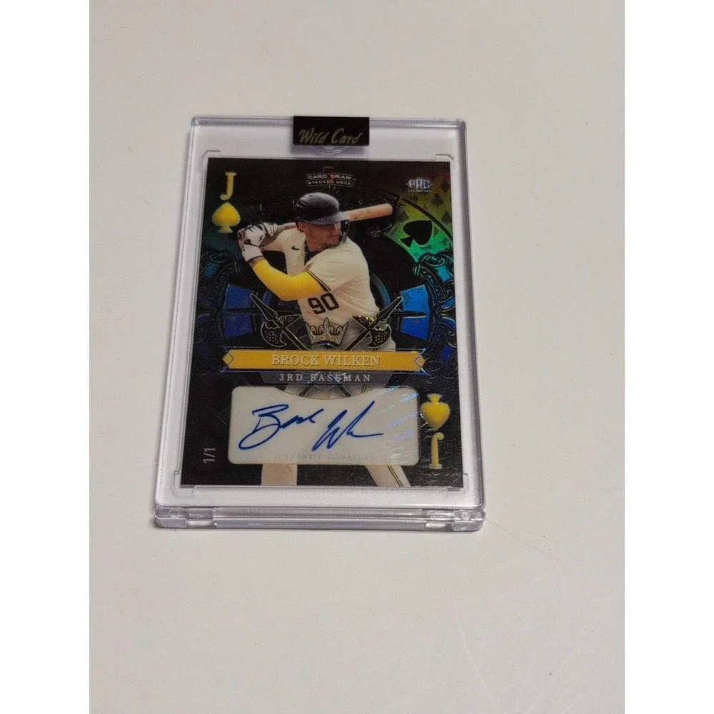 2024 Wild‎ Card 5 Card Draw Brock Wilken SDHS-BWA Auto #d 1/1 PRC Encased